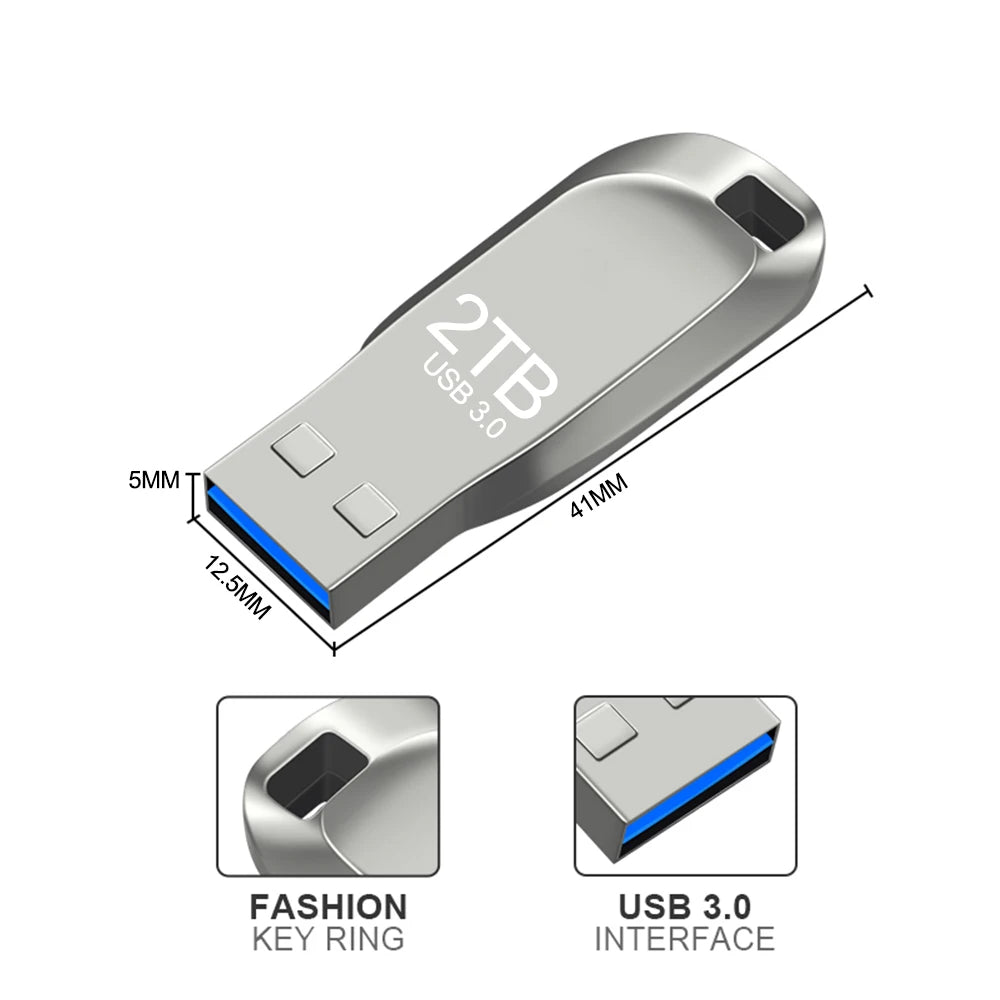 Metal USB 3.0 2TB Pen Drive USB Flash Drive
