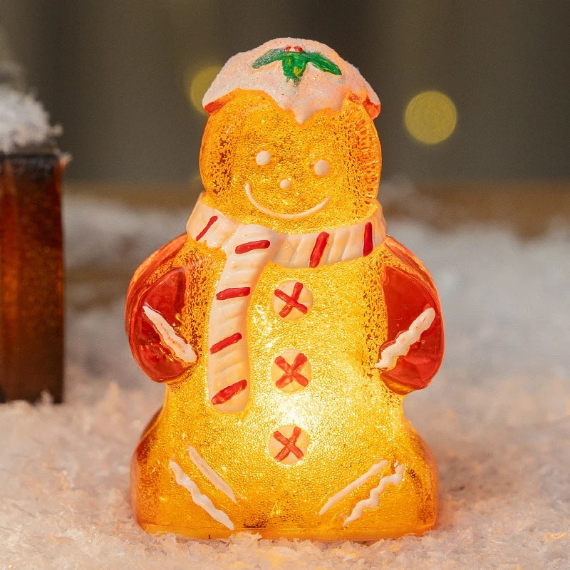 New Christmas Shining Gingerbread man LED Lights Ornaments