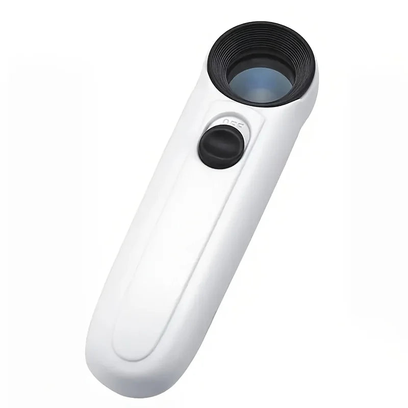 40X Handheld Magnifier With Two LED Lights Identification