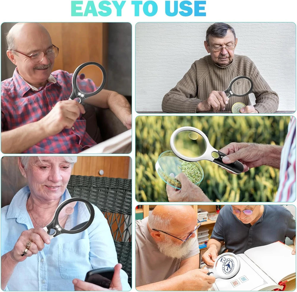 45X Professional LED Light Magnifying Glass