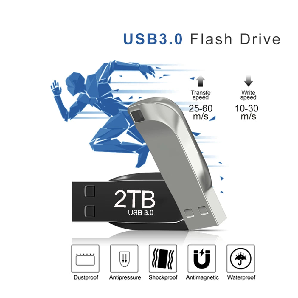 Metal USB 3.0 2TB Pen Drive USB Flash Drive