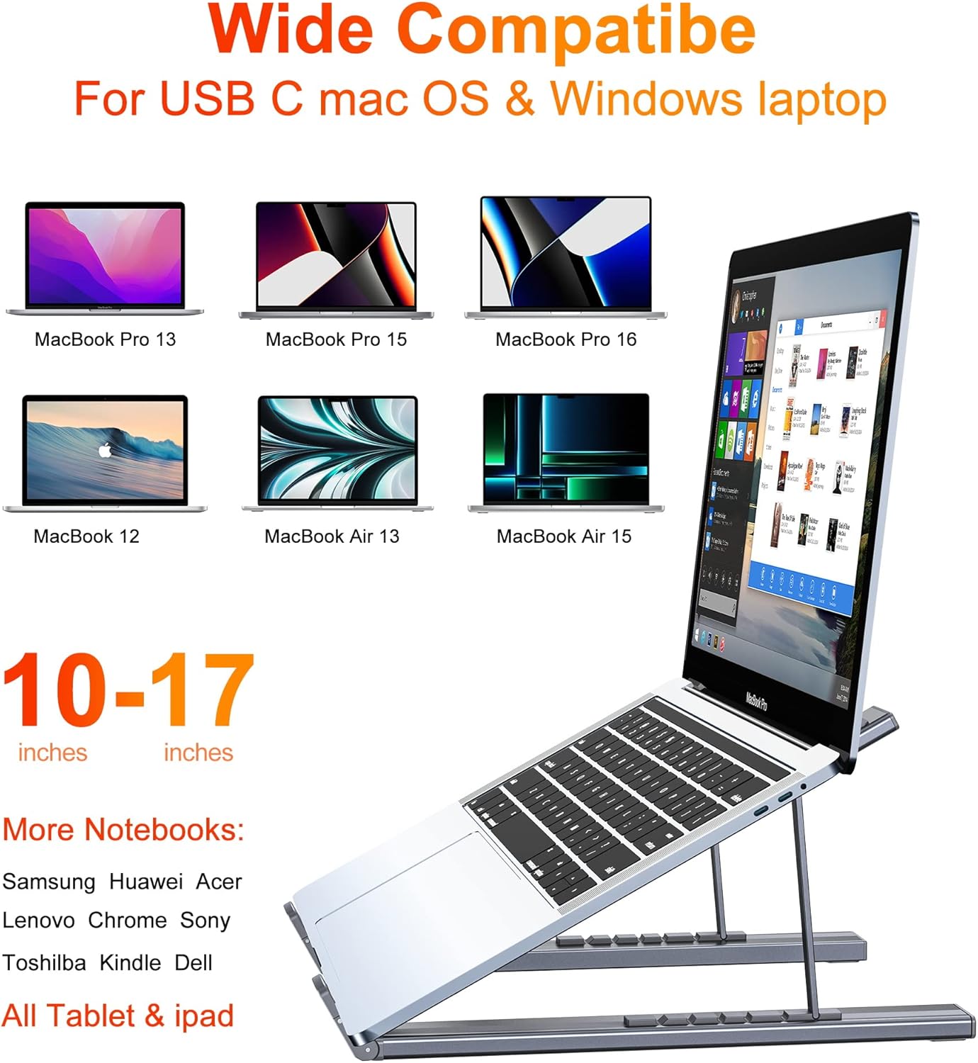 2024 Newest 7 in 1 USB C Laptop Docking Station Stand