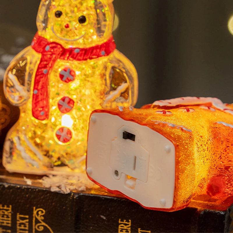 New Christmas Shining Gingerbread man  LED Lights Ornaments
