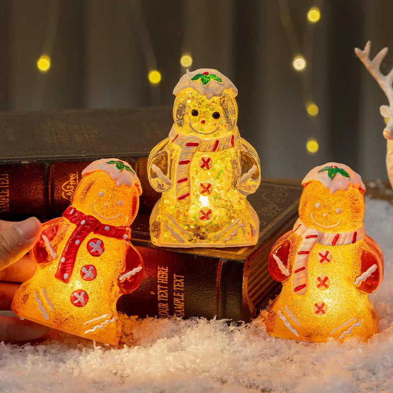 New Christmas Shining Gingerbread man  LED Lights Ornaments