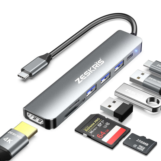 7-in-1 ZESKRIS USB C Hub with 4K HDMI