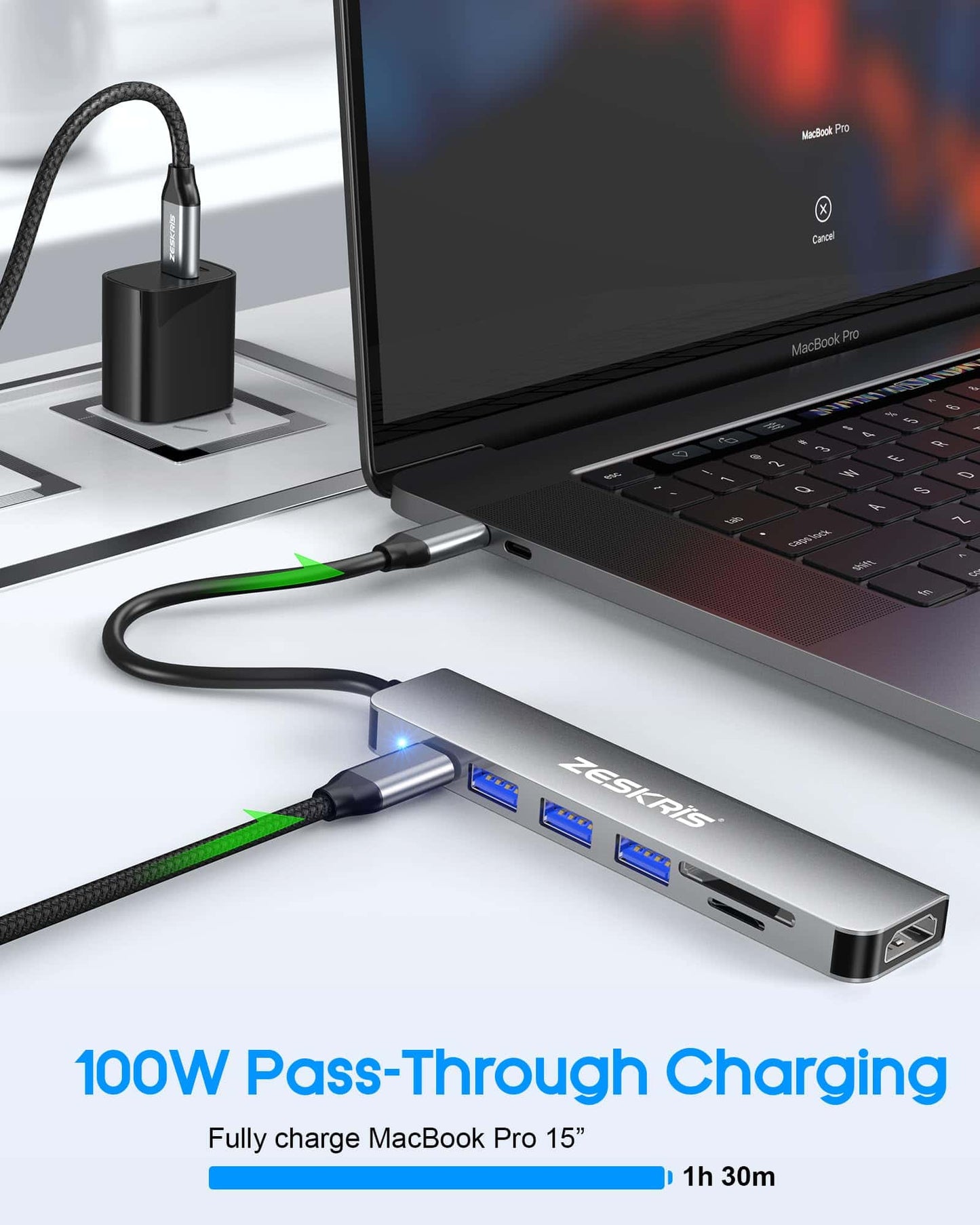 7-in-1 ZESKRIS USB C Hub with 4K HDMI