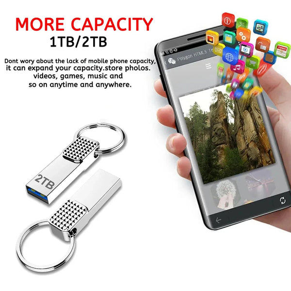 2TB Quick-Save Waterproof Flash Drive