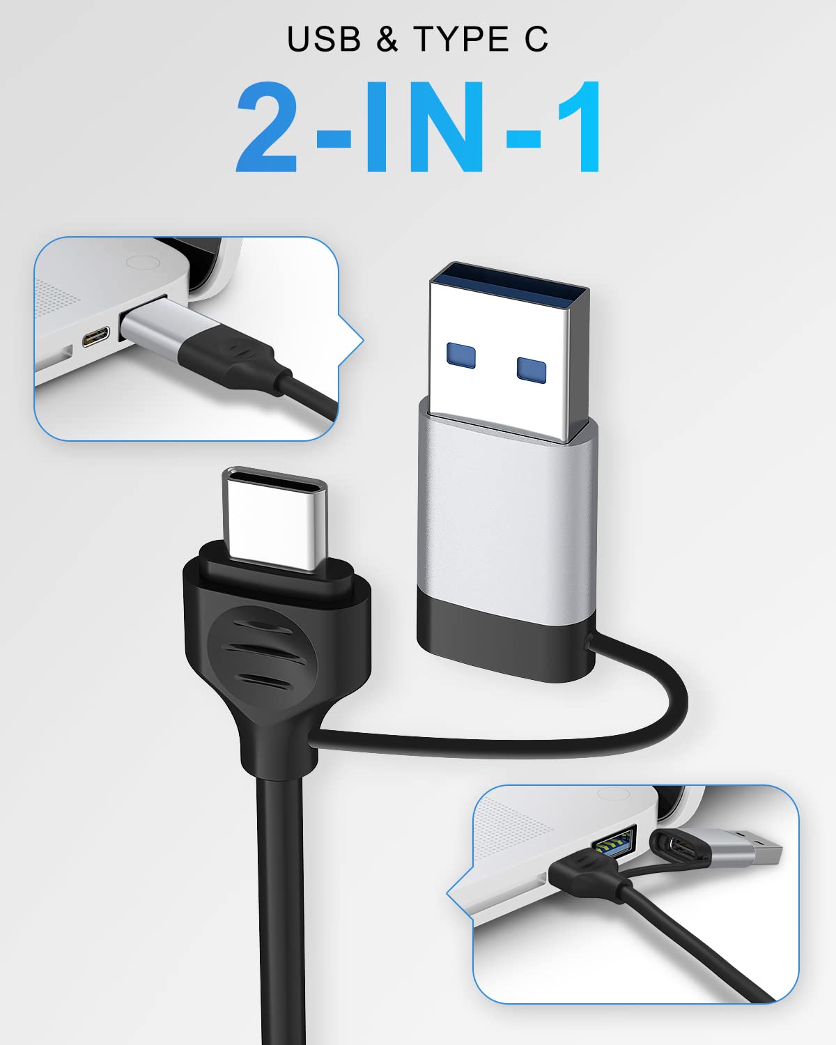 ZESKRIS 5 in 1 USB C Hub